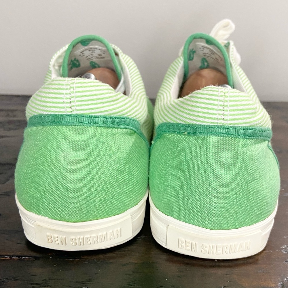 Ben Sherman Green Canvas Sneakers Retro NEW Mens Size 10 - Picture 7 of 9